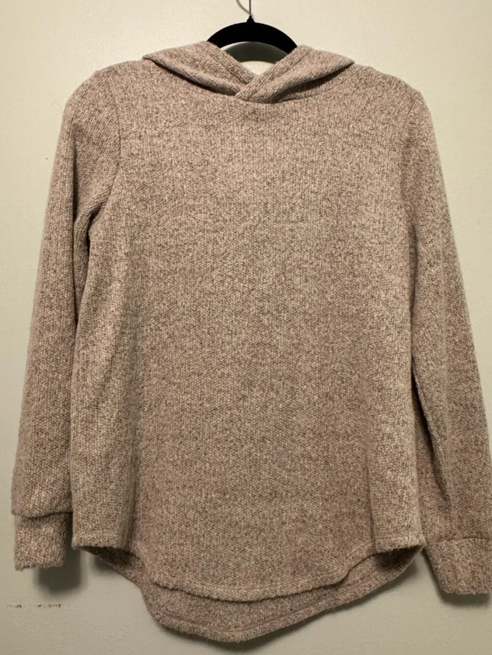 LOFT Soft Knit Hooded Sweater Pullover Heather Gray Size XS - JK0503